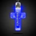 24" Blue Cross Light-Up Pendant Necklace